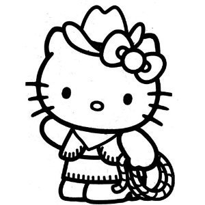 Kitty Cowgirl 3 00 Sassystickers Coloring Pages